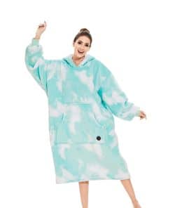 THREE POODLE Manta con Capucha de Franela, Sudadera con