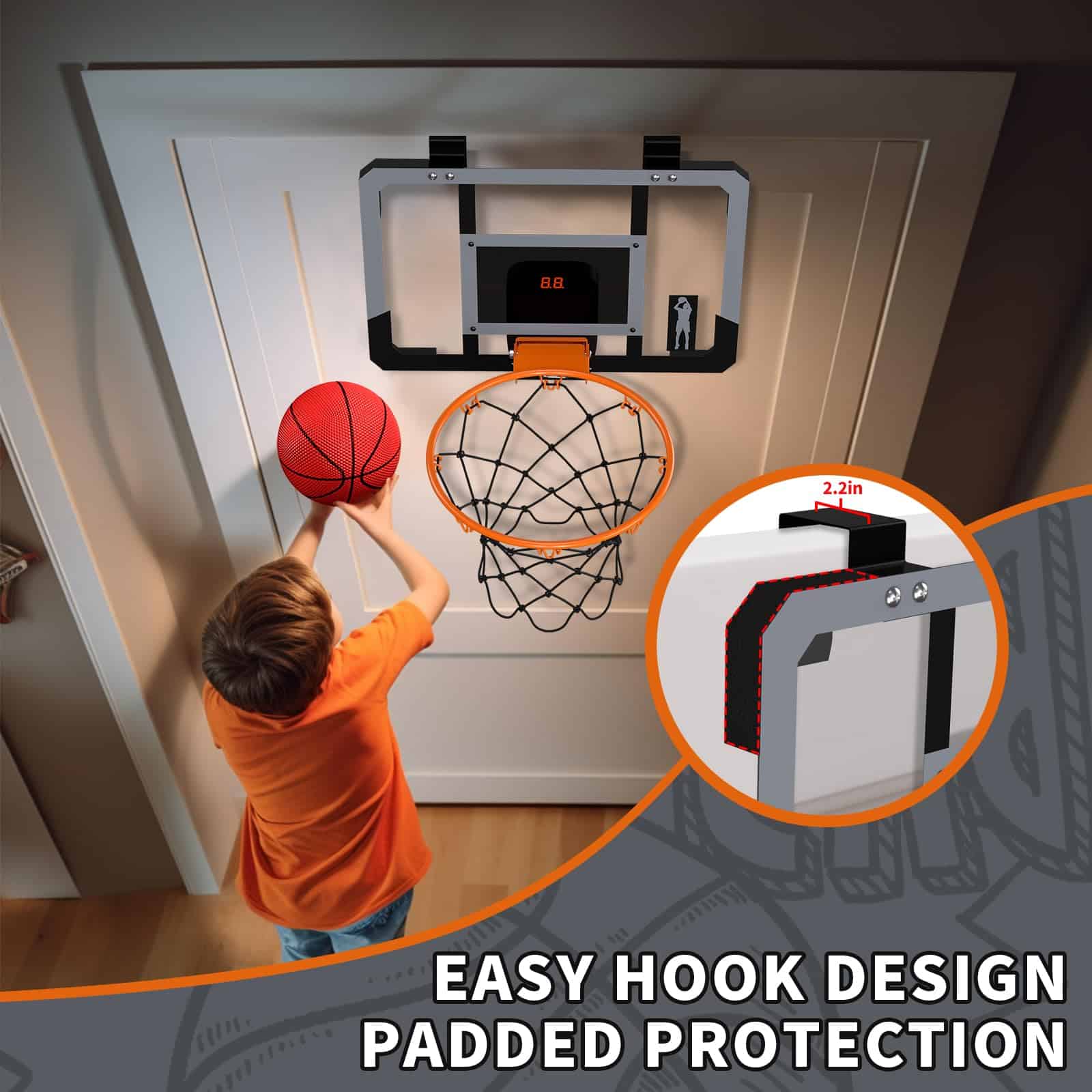 Tabla de Baloncesto Electrónica Mini con Marcador, Tablero - Imagen 7