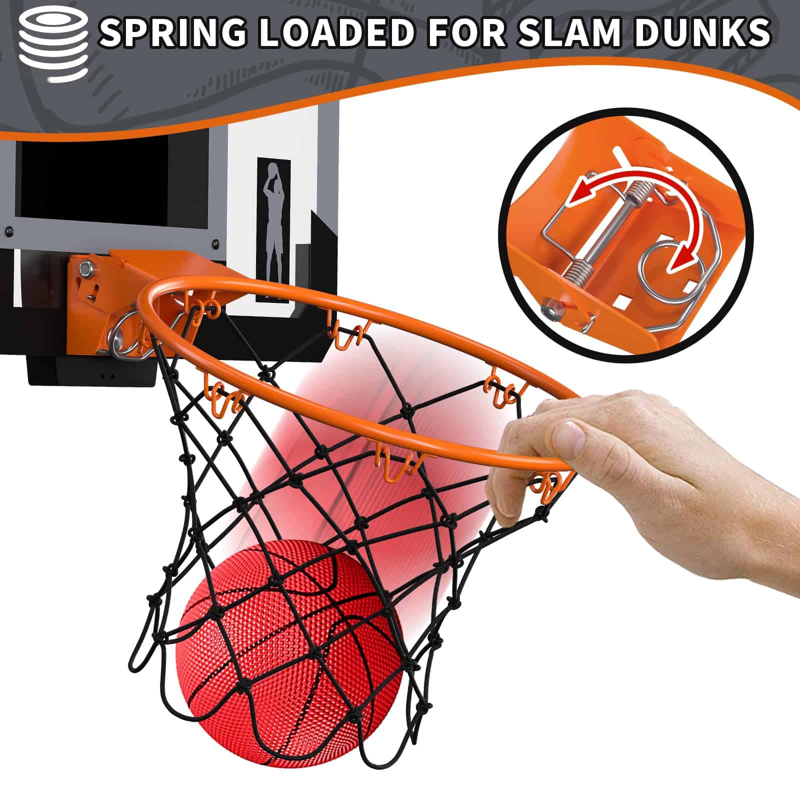 Tabla de Baloncesto Electrónica Mini con Marcador, Tablero - Imagen 6