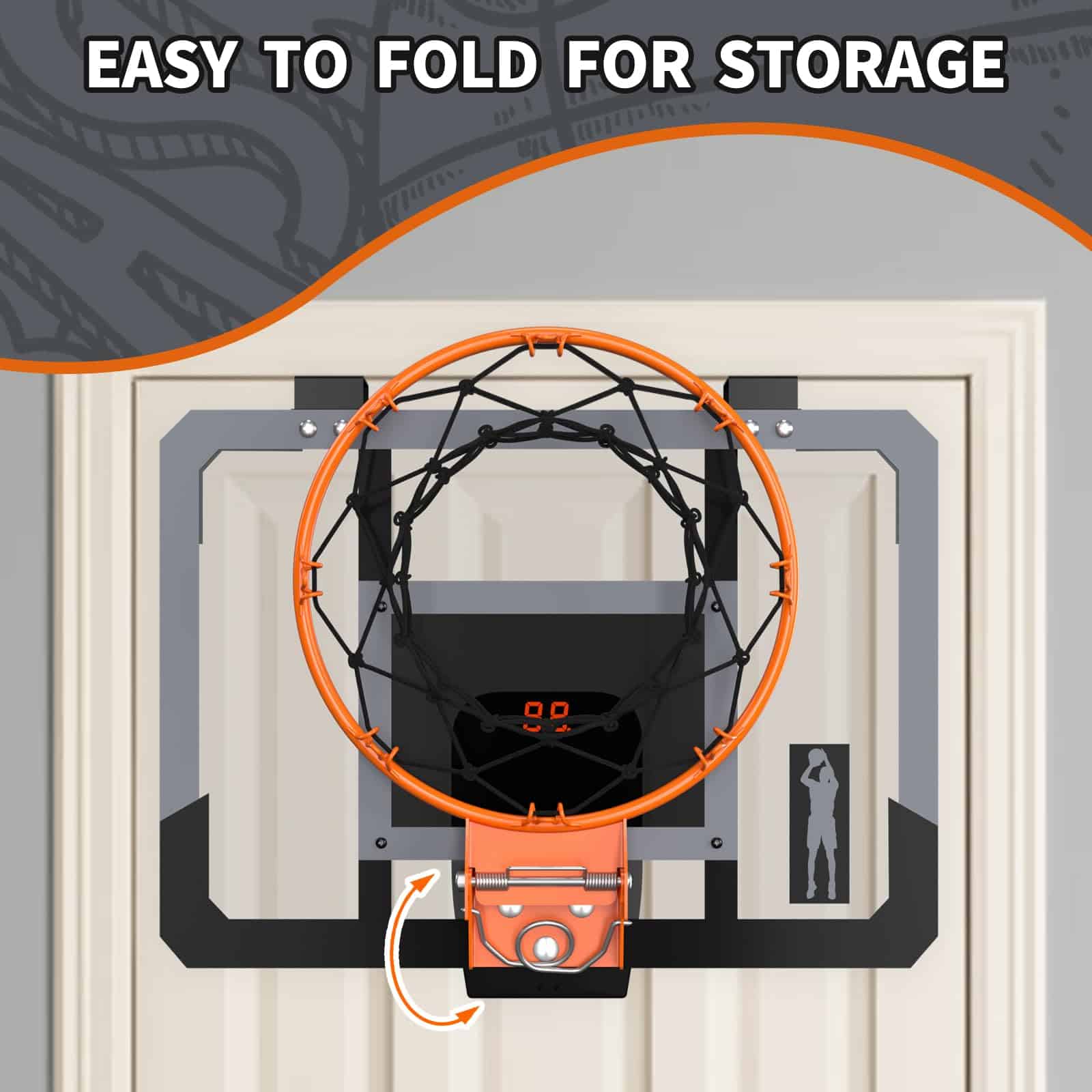 Tabla de Baloncesto Electrónica Mini con Marcador, Tablero - Imagen 5