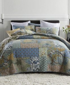 Camandy Colcha de Algodón Juego de Ropa de Cama 3 Piezas