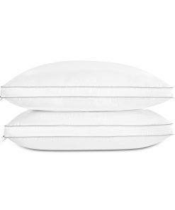 Almohada de Pluma de Lujo Globon King Size, Baja y Suave