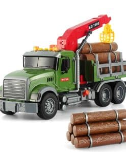 Set de Camión de Madera y Camión de Remolque 2 en 1 con