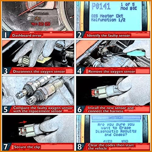 2Pcs Sensor de Oxígeno de arriba Hacia Abajo de Reemplazo - Imagen 9