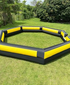 WARSUN 20FT Gaga Ball Pit Inflable con -Amarillo y Negro