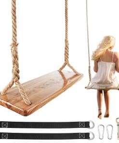 Columpio de madera para árbol, capacidad de carga de 500