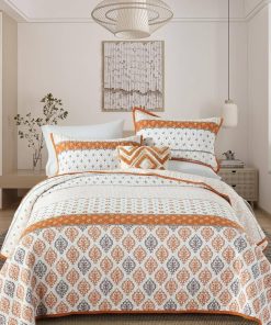 Colcha de algodón para cama tamaño Queen Qiqiong, juego de