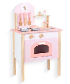 Juego de Cocina de Juguete de Madera Premium para Niños,