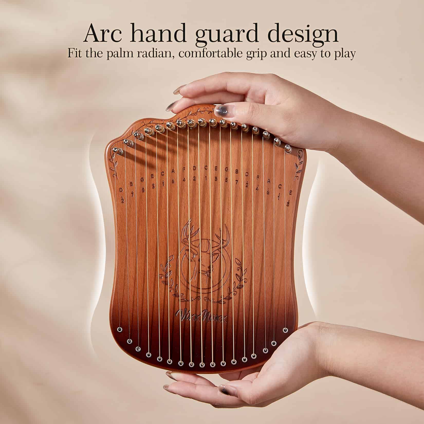 Arpa Lira VixxNoxx, Arpa Lira de 17 Cuerdas de Zelkova - Imagen 5