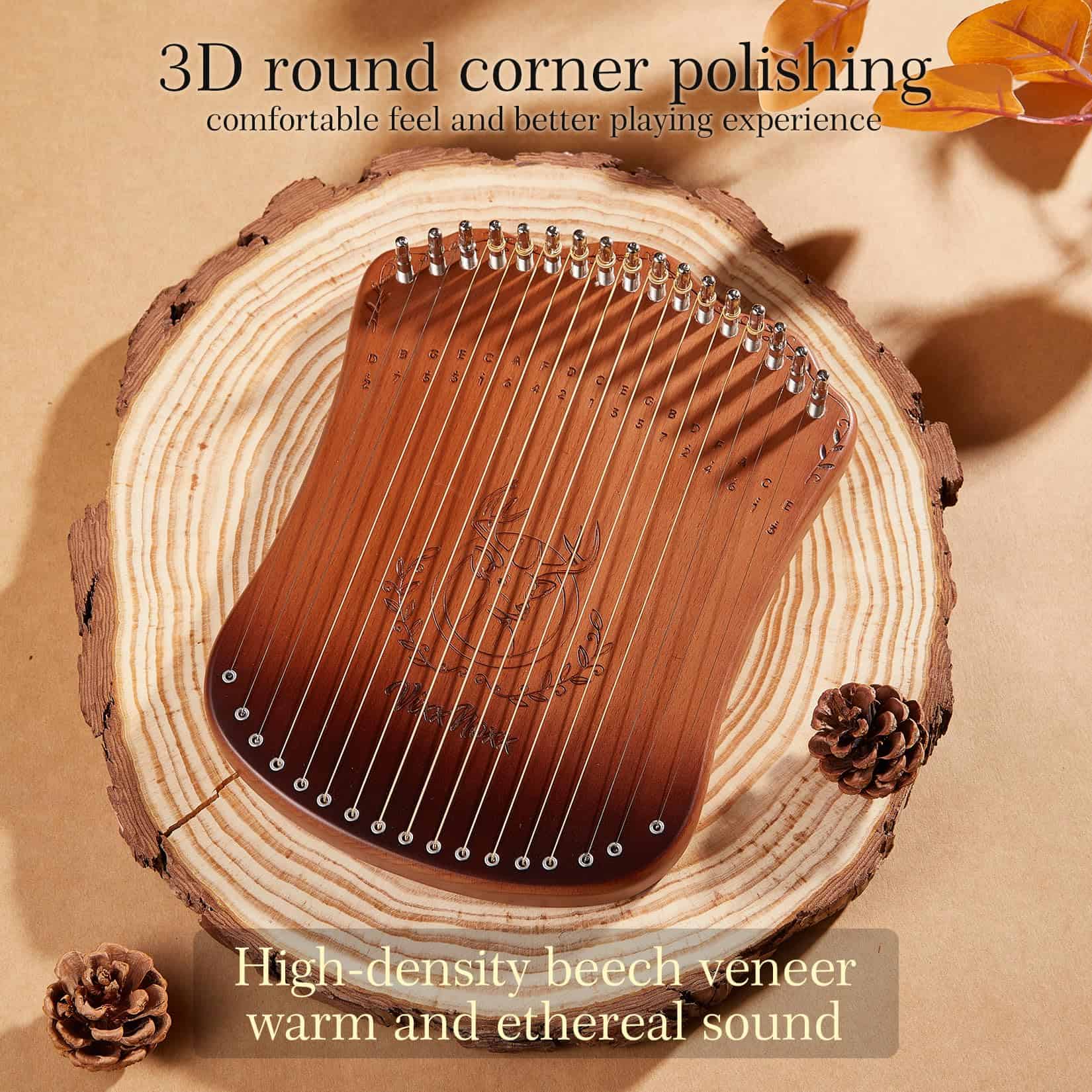 Arpa Lira VixxNoxx, Arpa Lira de 17 Cuerdas de Zelkova - Imagen 6