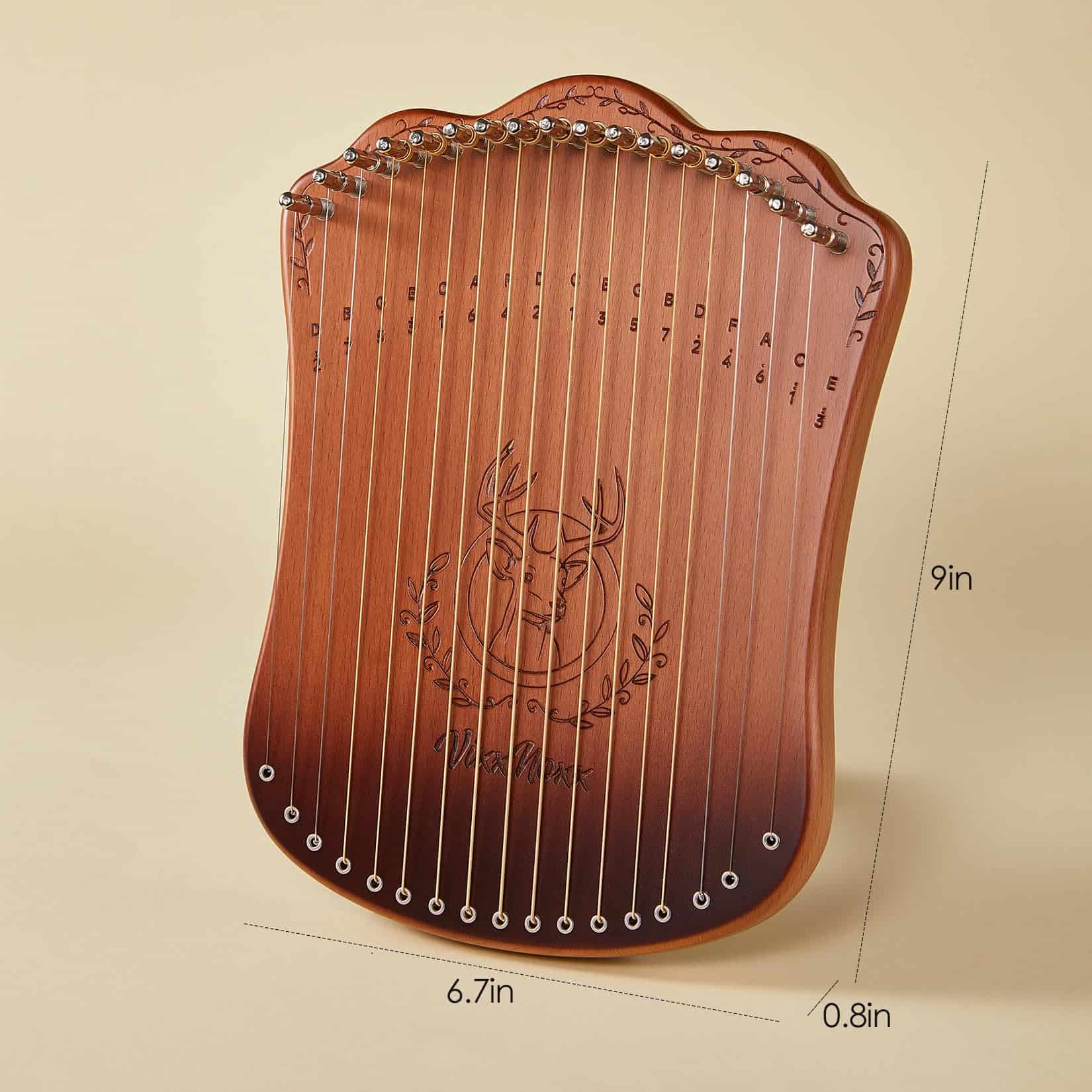 Arpa Lira VixxNoxx, Arpa Lira de 17 Cuerdas de Zelkova - Imagen 7