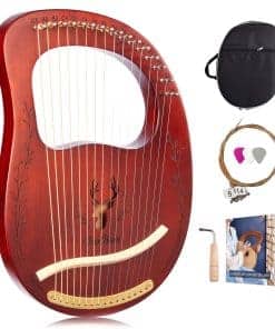 Lira de Arpa VixxNoxx, Arpa Lira de 16 Cuerdas de Caoba,
