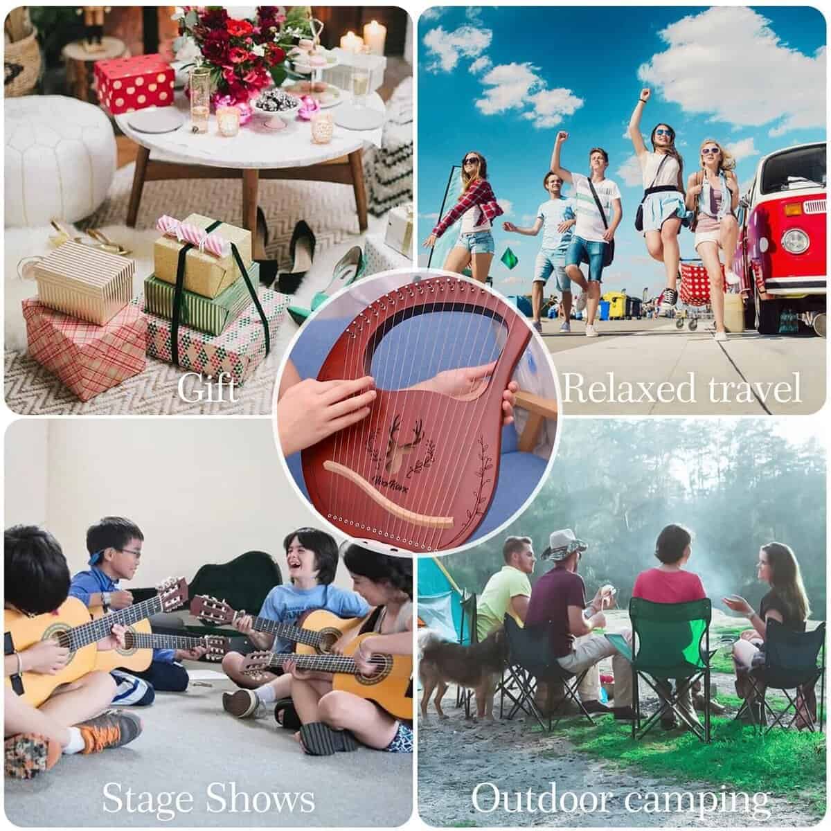 Arpa Lira VixxNoxx, 19 Cuerdas de Caoba, Kit de Arpa Lira, - Imagen 8