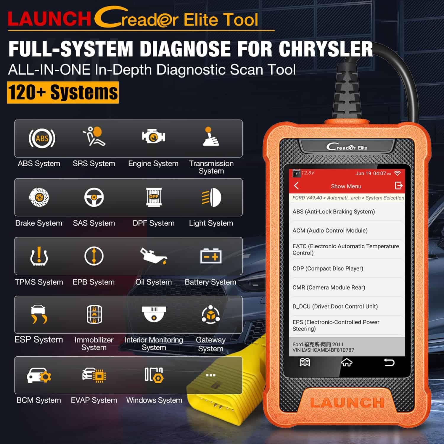 2024 Launch X431 Elite Bidirectional Tool fit for Chrysler - Imagen 6