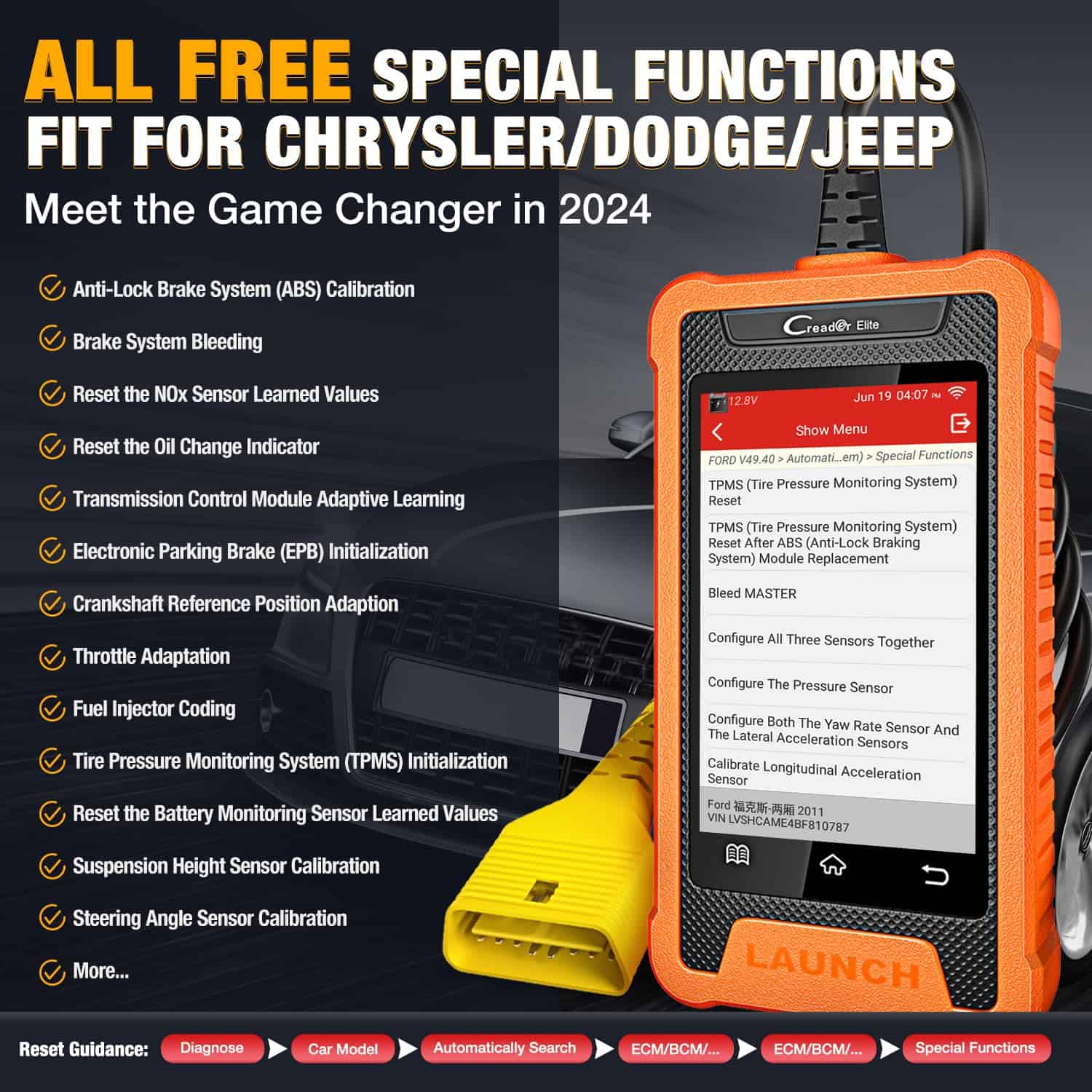 2024 Launch X431 Elite Bidirectional Tool fit for Chrysler - Imagen 5