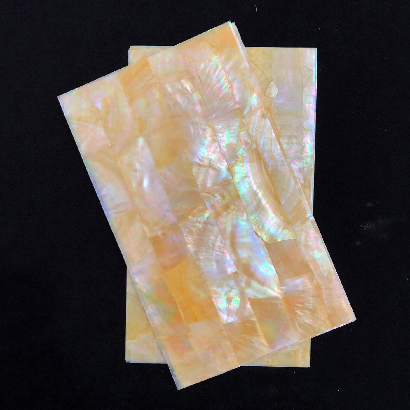 Lámina de chapa adhesiva de concha de madreperla dorada - Imagen 3