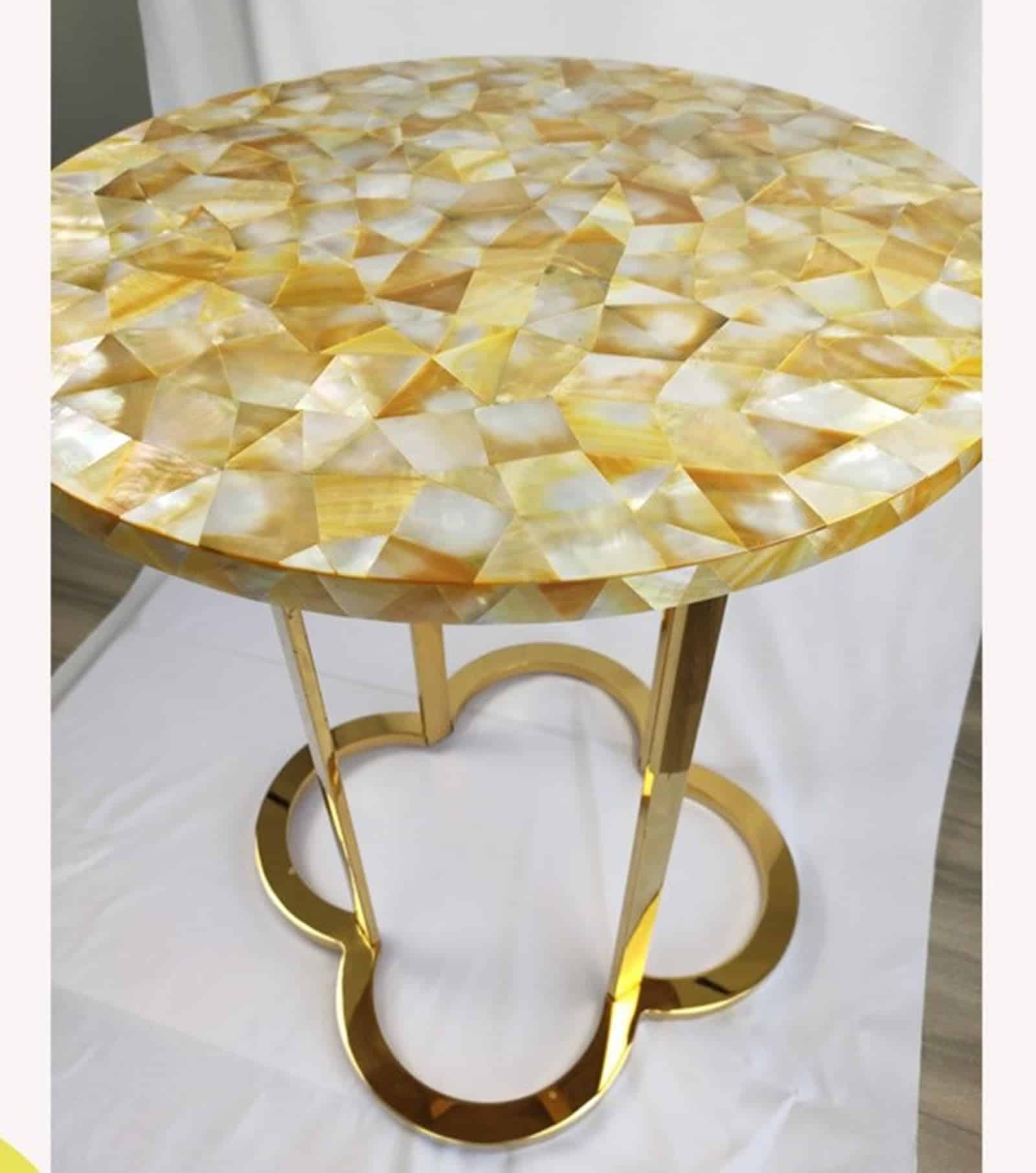 Lámina de chapa adhesiva de concha de madreperla dorada - Imagen 7