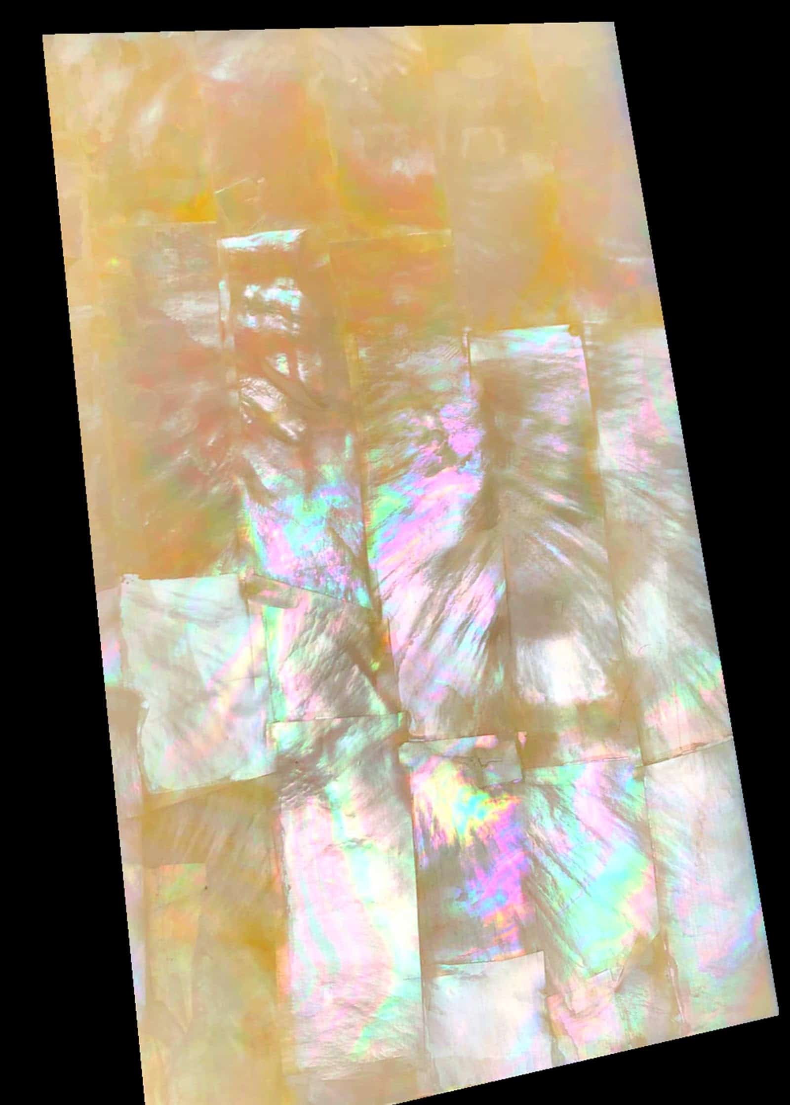 Lámina de chapa adhesiva de concha de madreperla dorada - Imagen 4