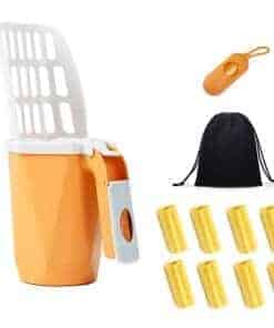 HopingMore 4 en 1 Recogedor Integrado de Arena para Gatos