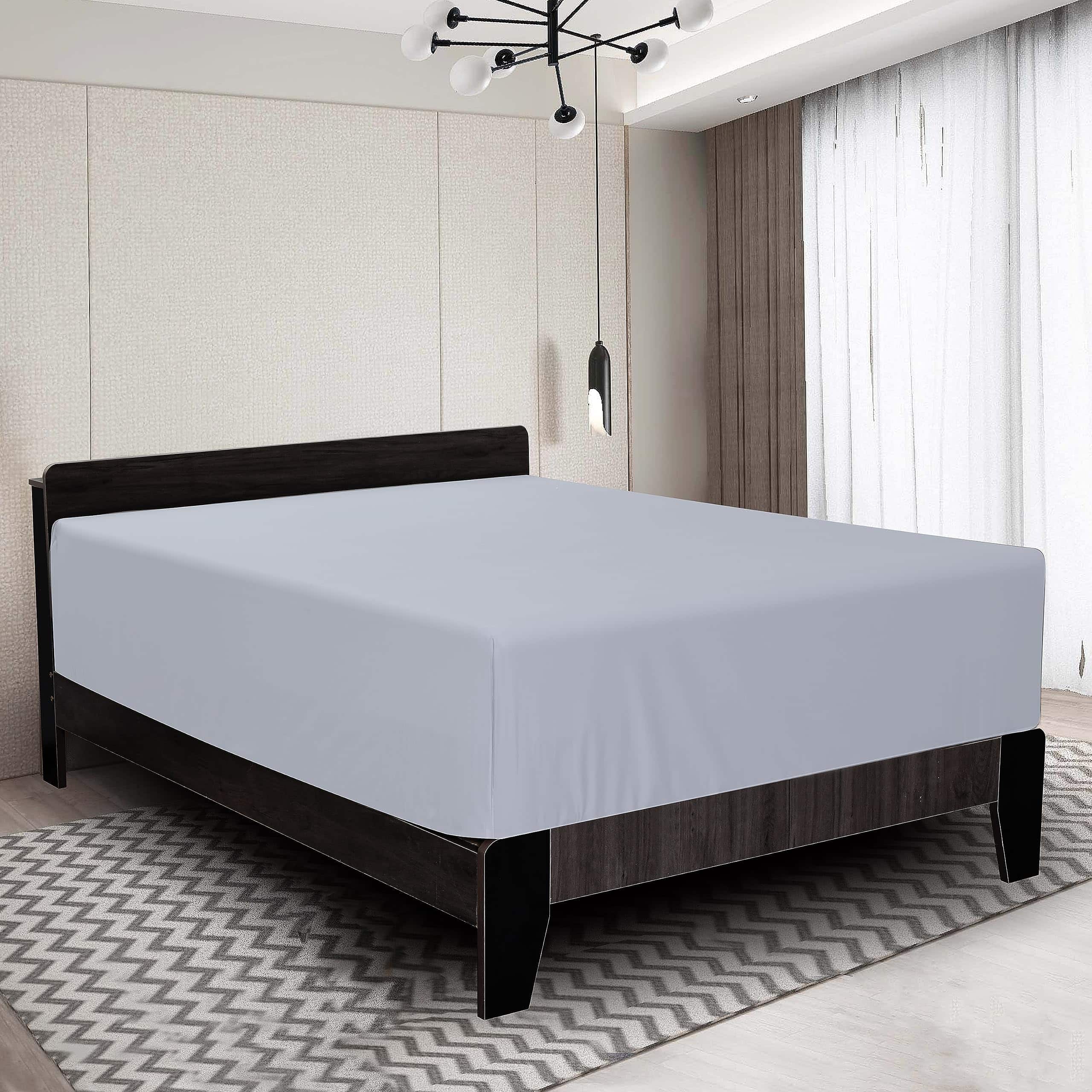 Sábana Ajustable de 1000 Hilos de Algodón -Gris