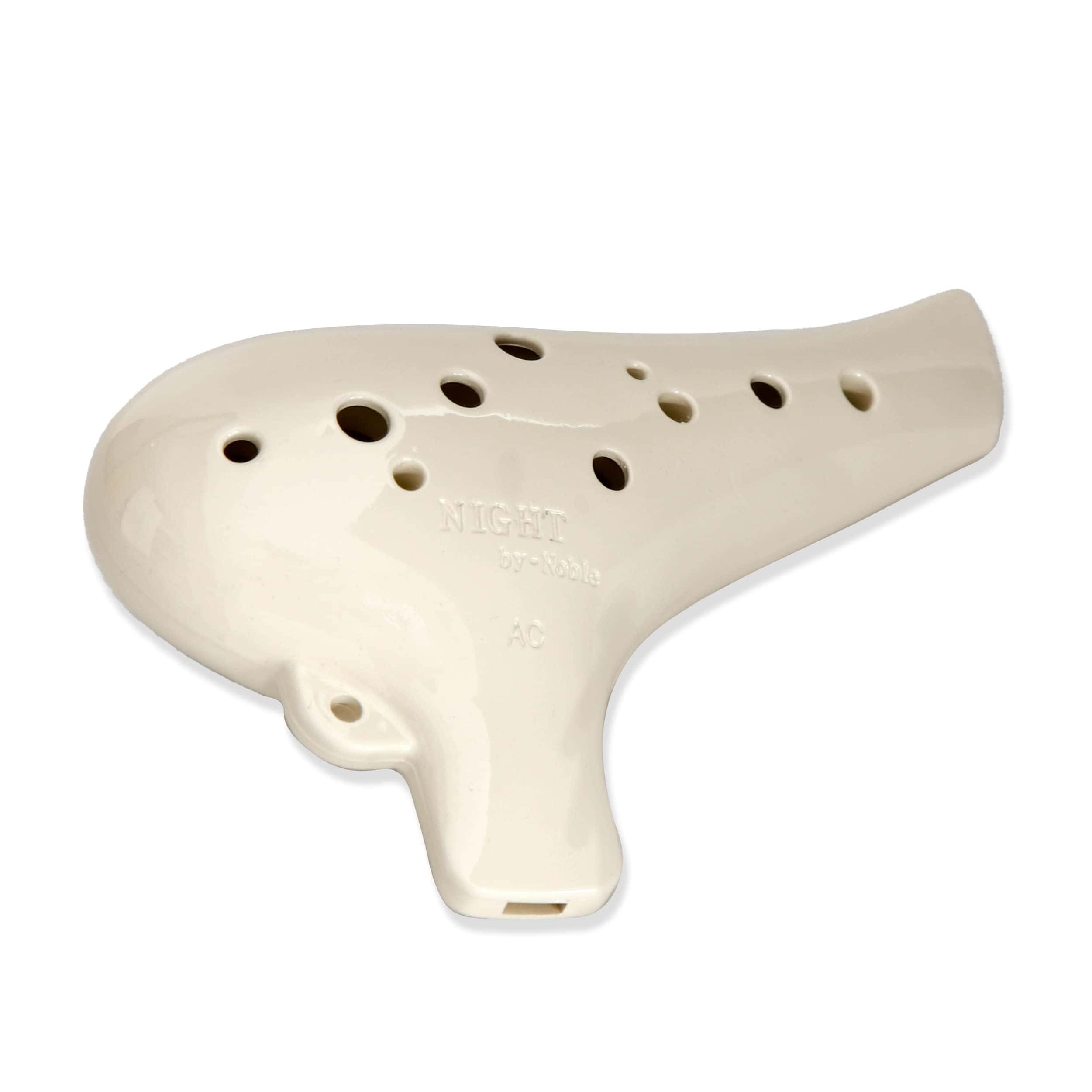 Ocarina de Plástico Alto C NIGHT by-Noble (Blanco)