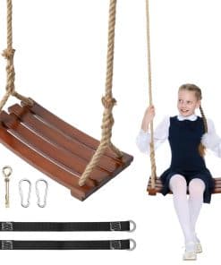 Columpio de árbol de madera, Capacidad de -Columpio curvado