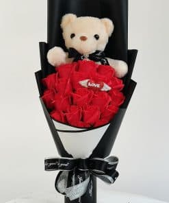 Ramo de Osito Lindo - Ramo Hecho a Mano de Ositos de