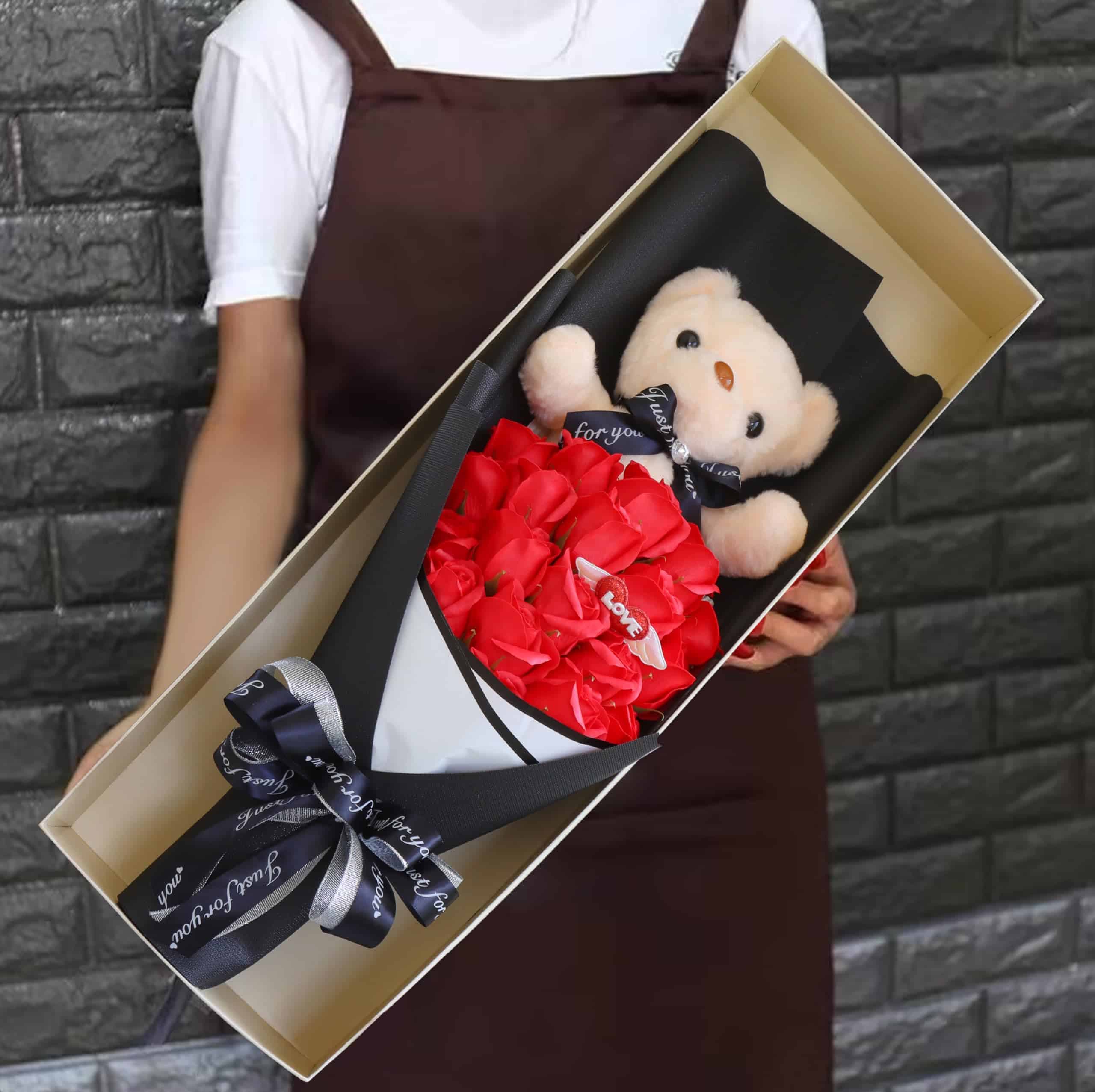 Ramo de Osito Lindo - Ramo Hecho a Mano de Ositos de - Imagen 4