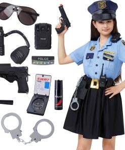 Disfraz de Oficial de Policía para Niñas - 13 Piezas,