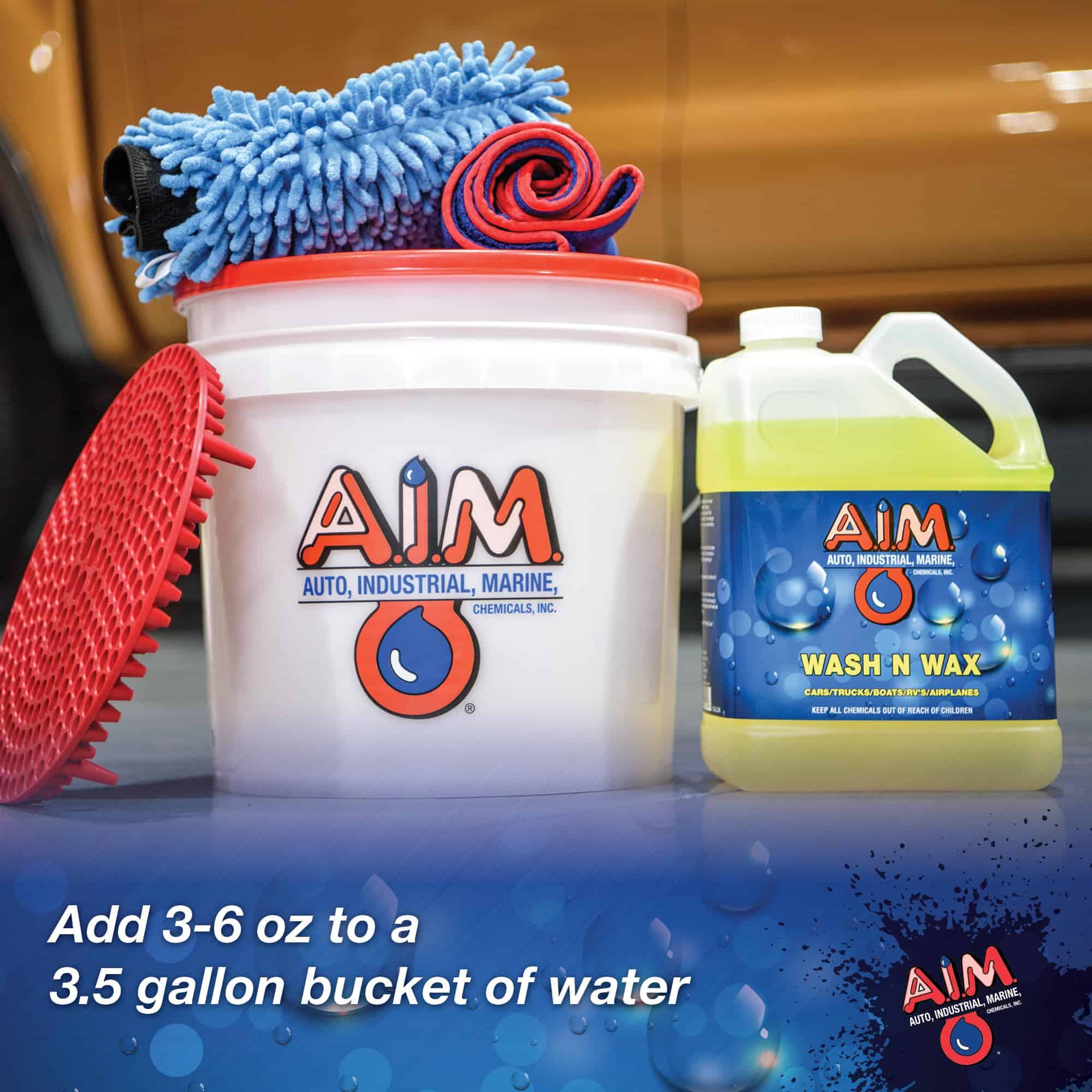 AIM Wash and Wax Car Wash Bundle - Kit Completo Con Cubeta - Imagen 5