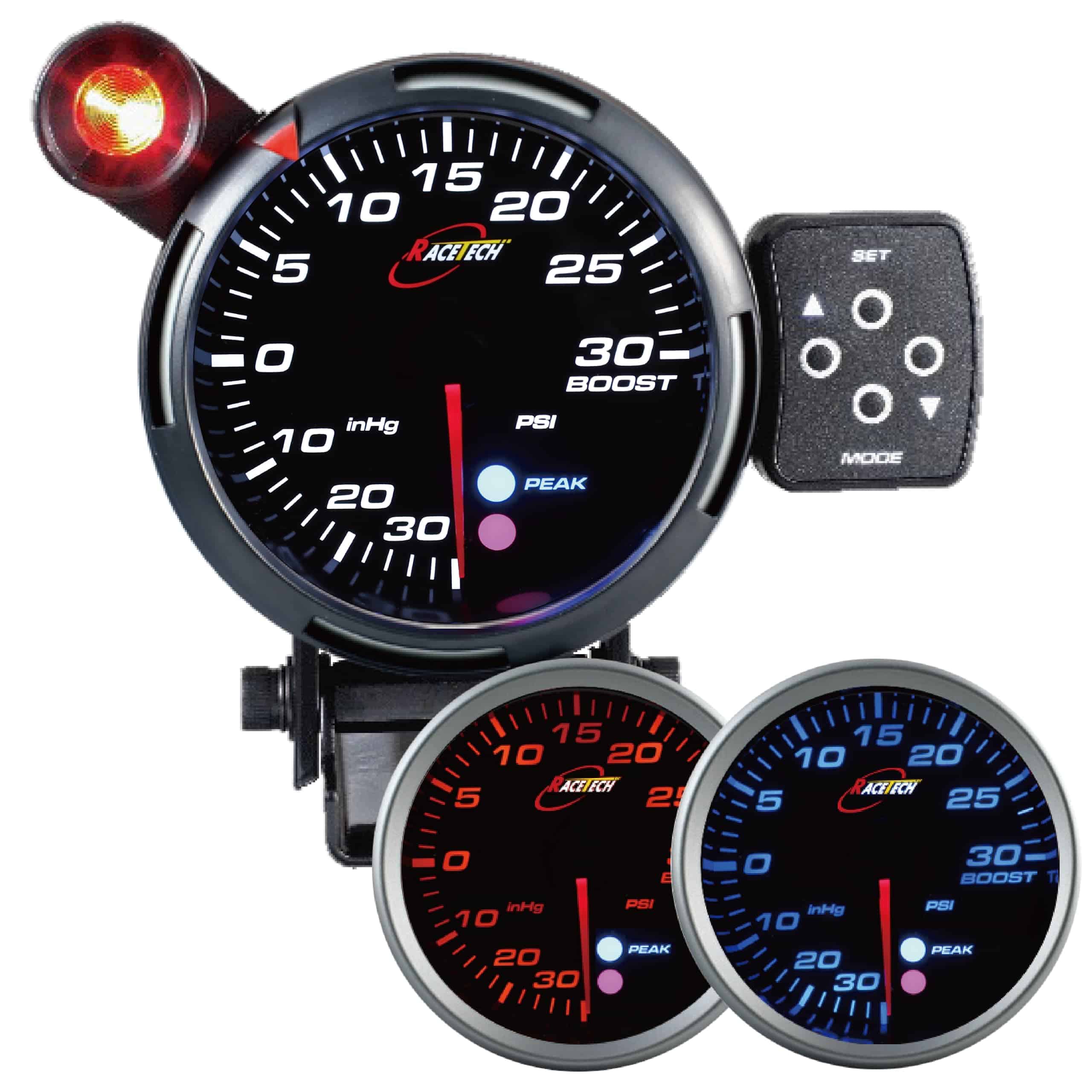 MEDIDOR DE PRESIÓN DE TURBO RACETECH PERFORMANCE ELÉCTRICO