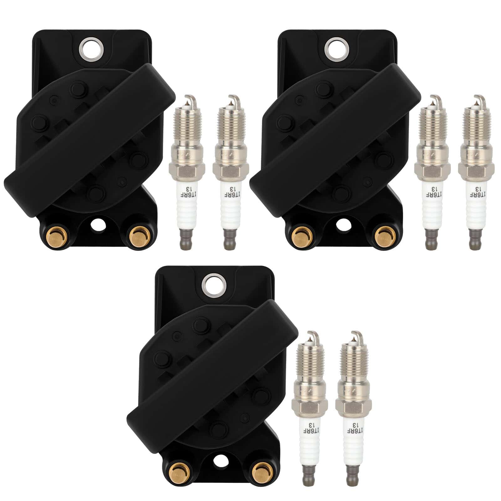 ECCPP DR39X 3 bobinas de ignición con 6 bujías de iridio