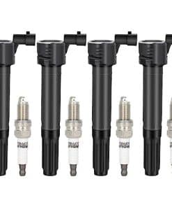 ECCPP UF649 4 bobinas de encendido con 4 bujías de iridio