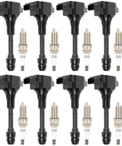 ECCPP Juego de 8 bobinas de encendido UF551 con 8 bujías de