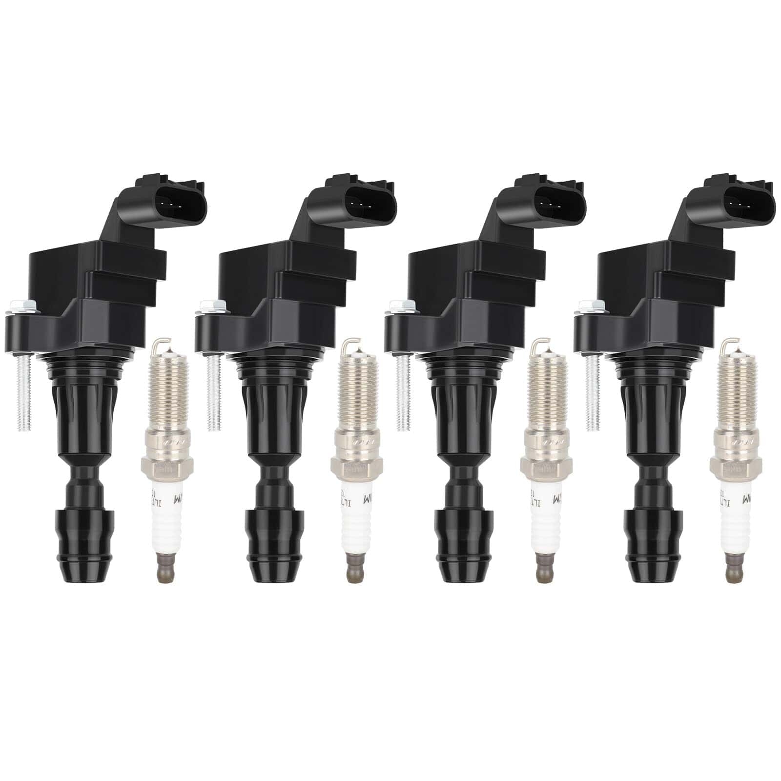 ECCPP UF491 4 bobinas de encendido con 4 bujías de iridio