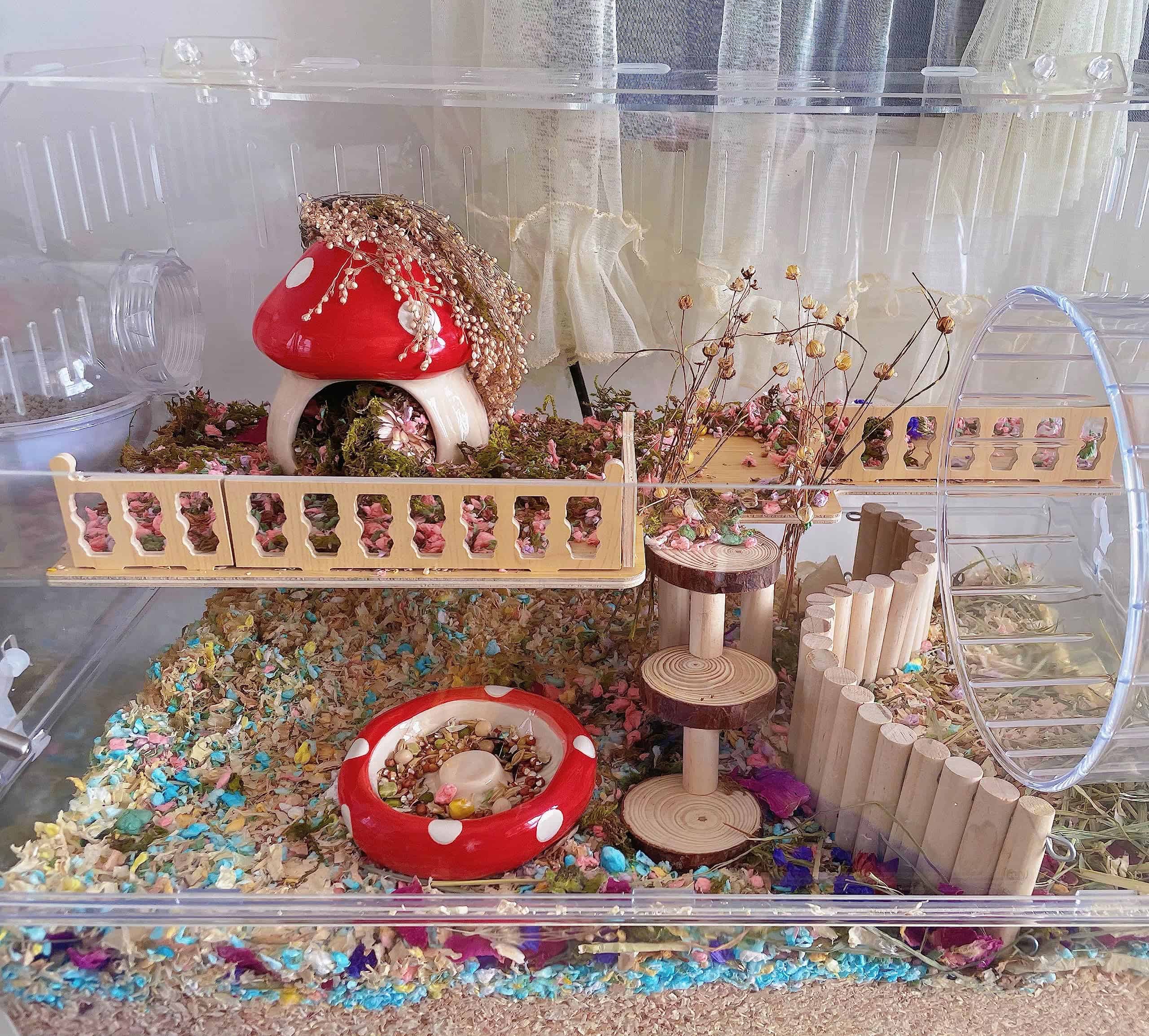 Casa de hámster en forma de champiñón de cerámica YZHZOM - Imagen 5