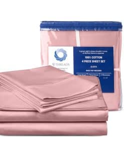 Juego de sábanas de algodón satén 400 hilos 100% 9Threads