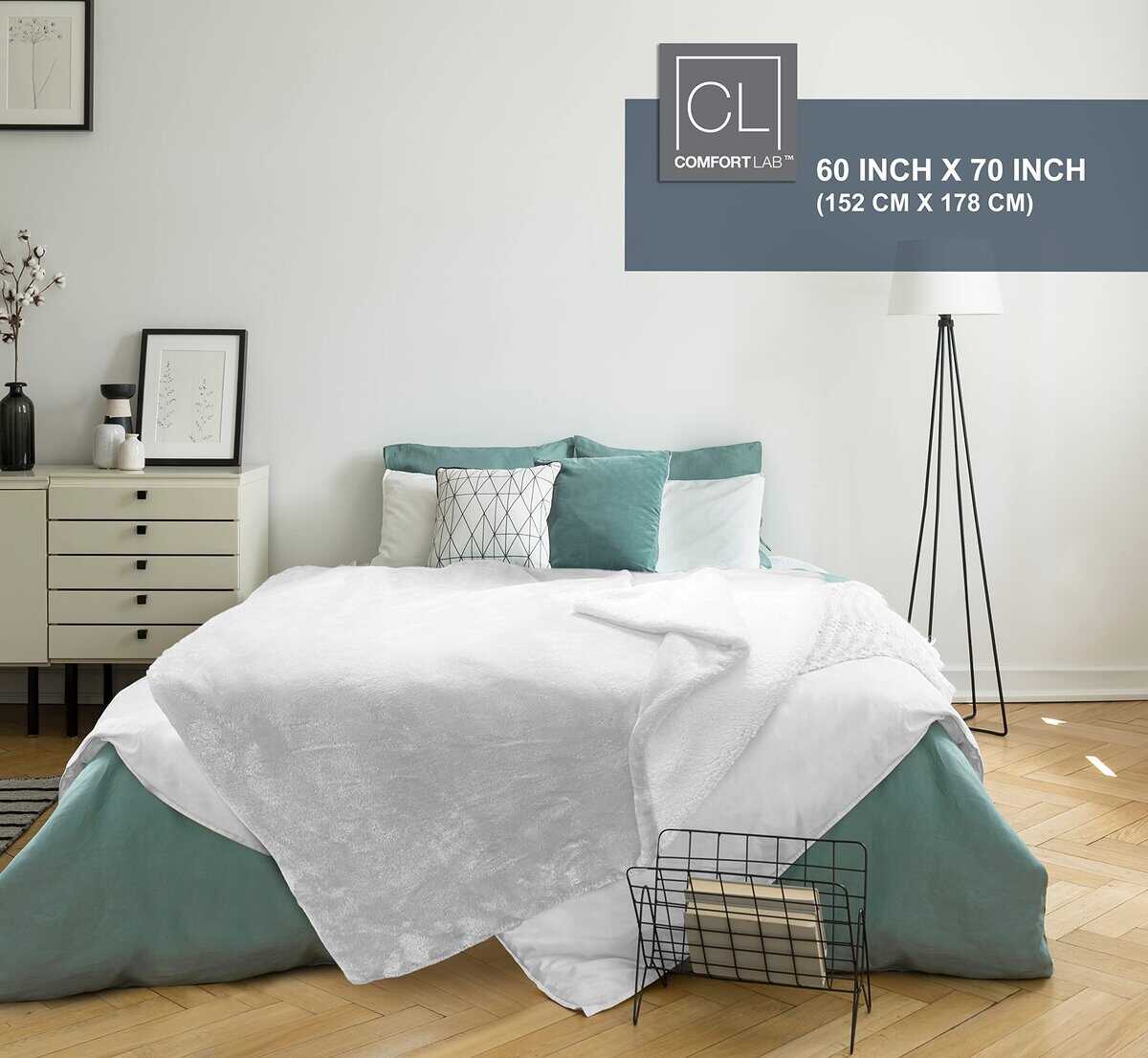 Manta Reversible de Franela y Sherpa de Comfort Lab - - Imagen 6