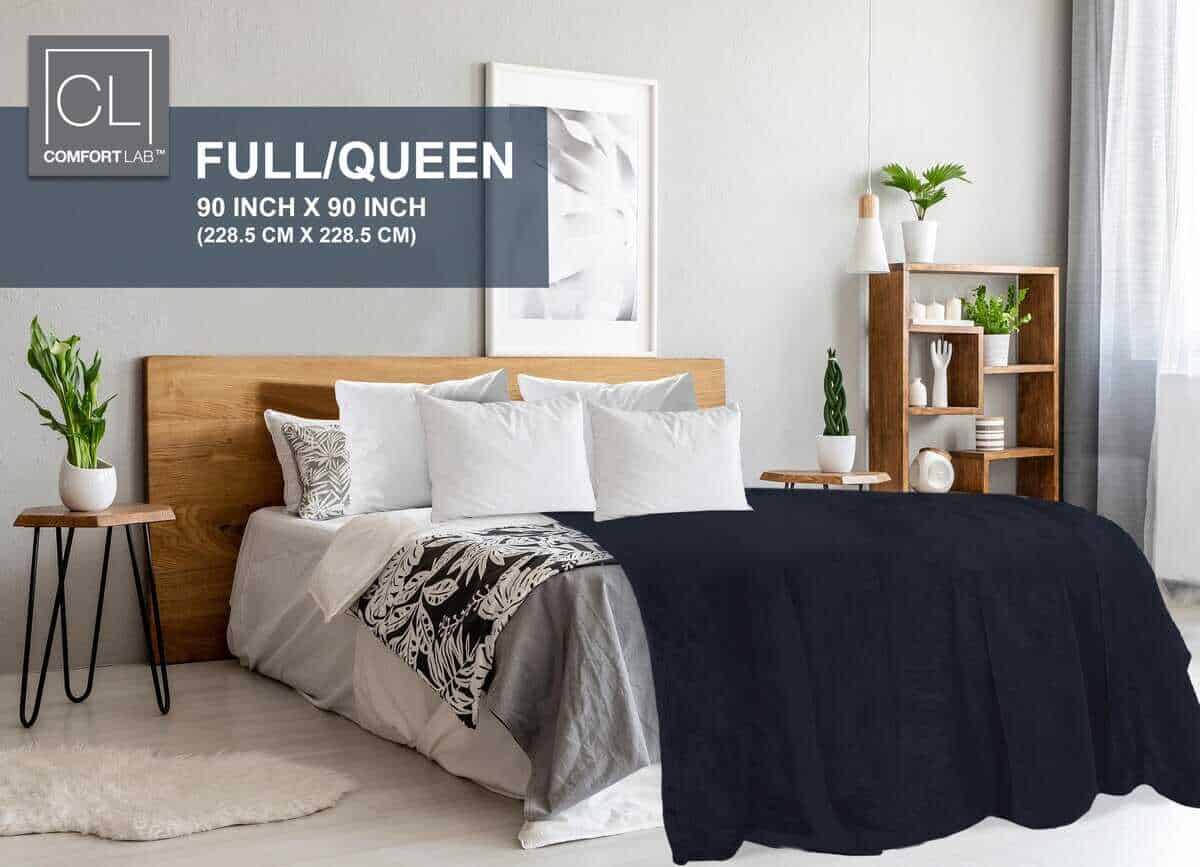 Manta de Cama de Franela Suave Comfort Lab - -Azul Marino - Imagen 6