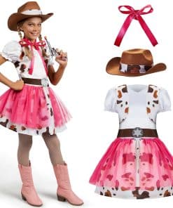 Disfraz de Vaquera de Halloween para Niñas, Vestido de