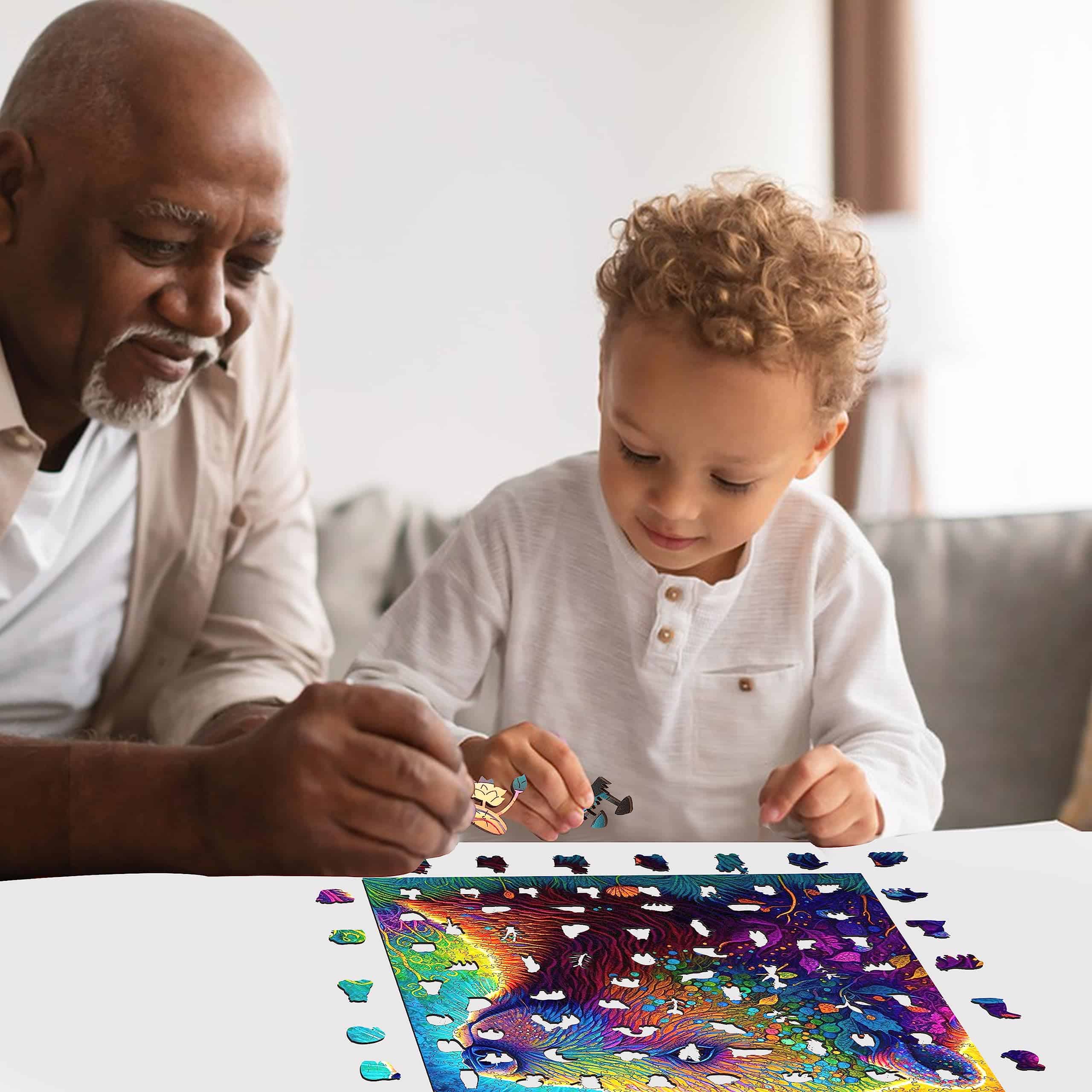 Rompecabezas de Madera Único Mys Aurora - Oso Aurora, 500 - Imagen 5