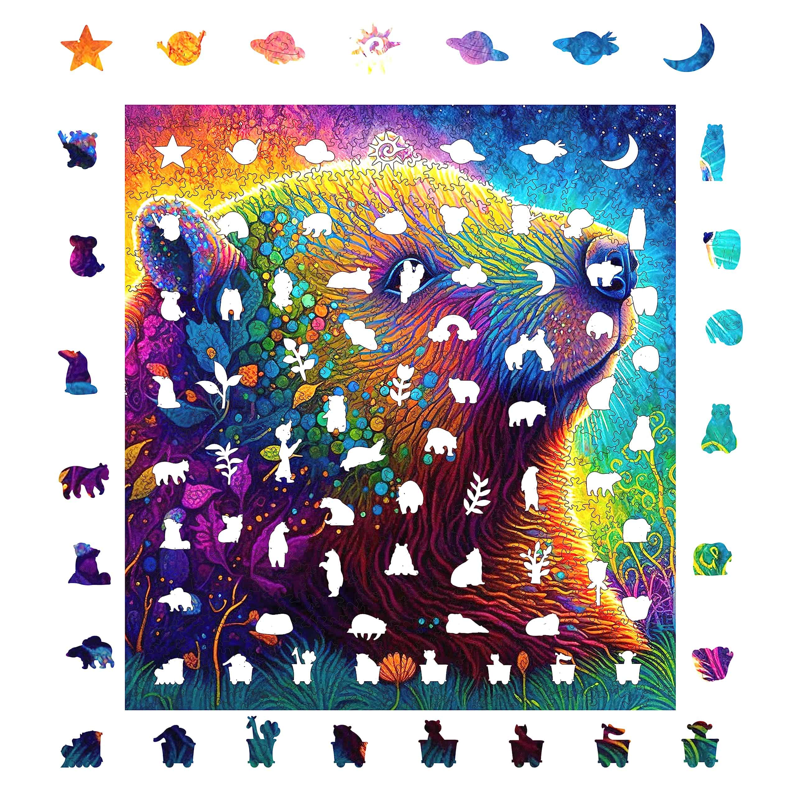 Rompecabezas de Madera Único Mys Aurora - Oso Aurora, 500 - Imagen 6