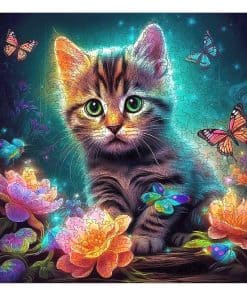 Rompecabezas de Madera Mys Aurora, Gato en el Sueño