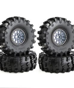 Chanmoo 4Pcs RC 2.2 Beadlock 10-Spokes Wheel Rims & Rubber