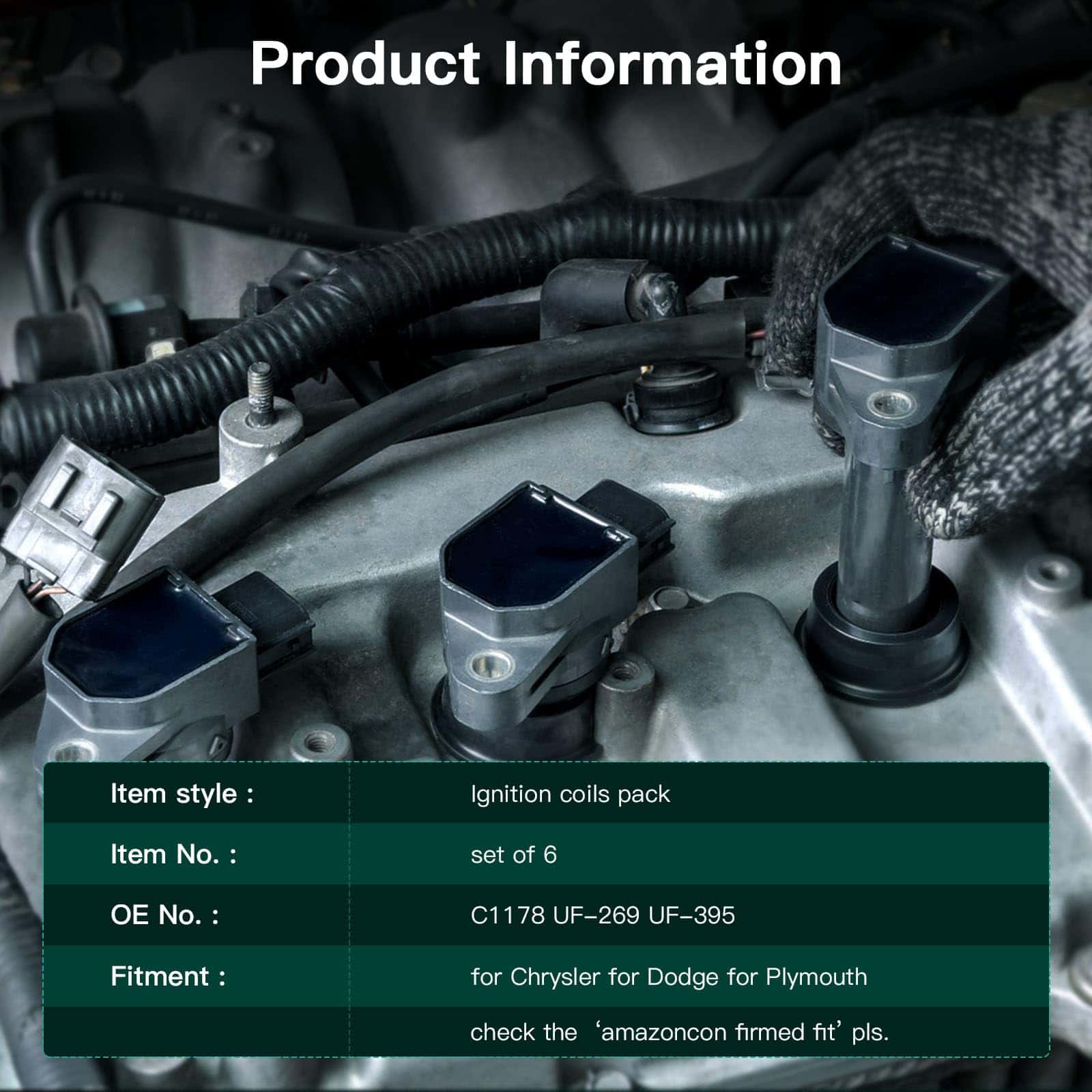 Paquete de bobinas de encendido SCITOO para Dodge Magnum - Imagen 3
