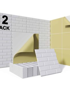 Paquete de 12 Paneles Acústicos Autoadhesivos, 12"X 12"X