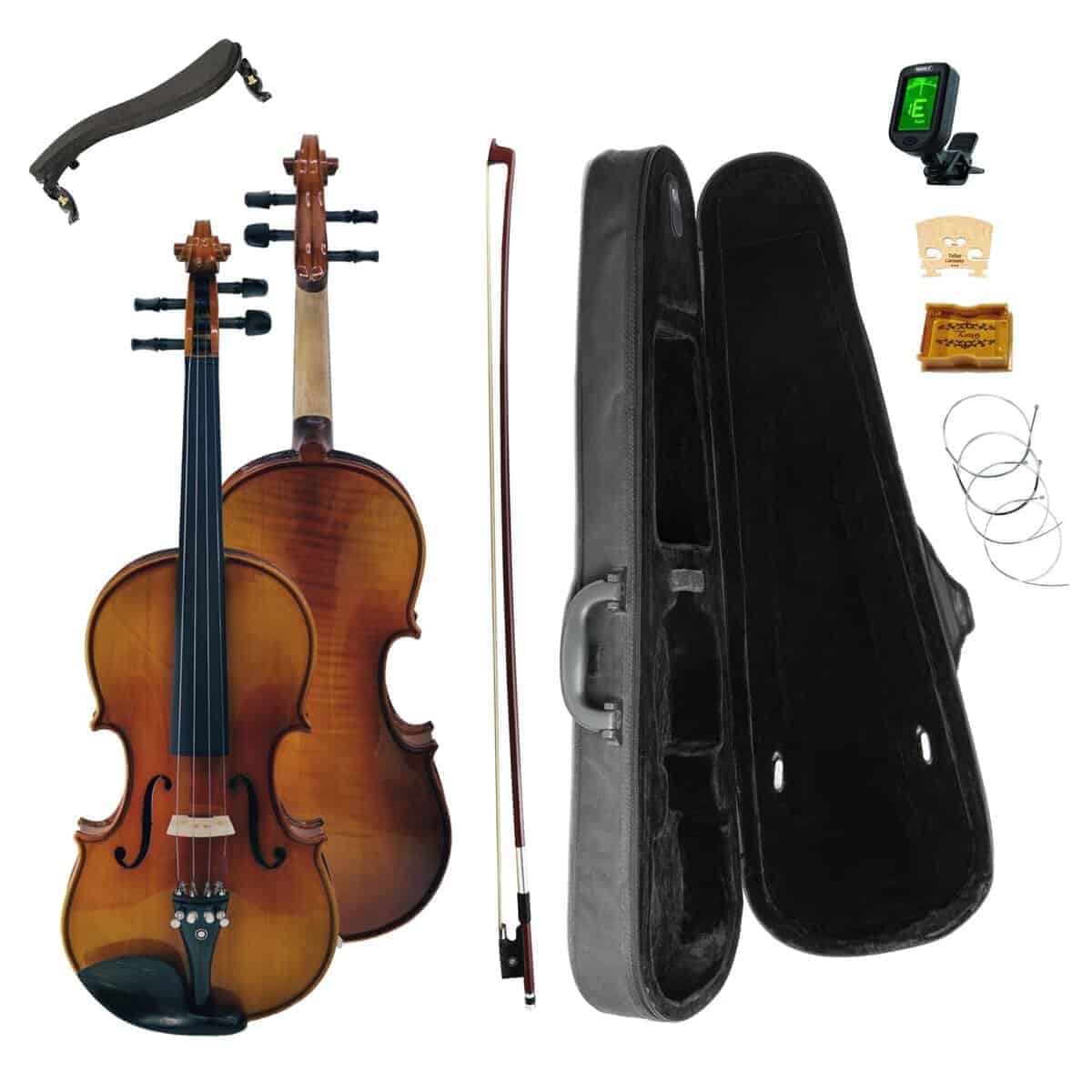 Set de Violín CLAVIO 4/4 Tamaño Completo, 3/4 Tamaño Violín