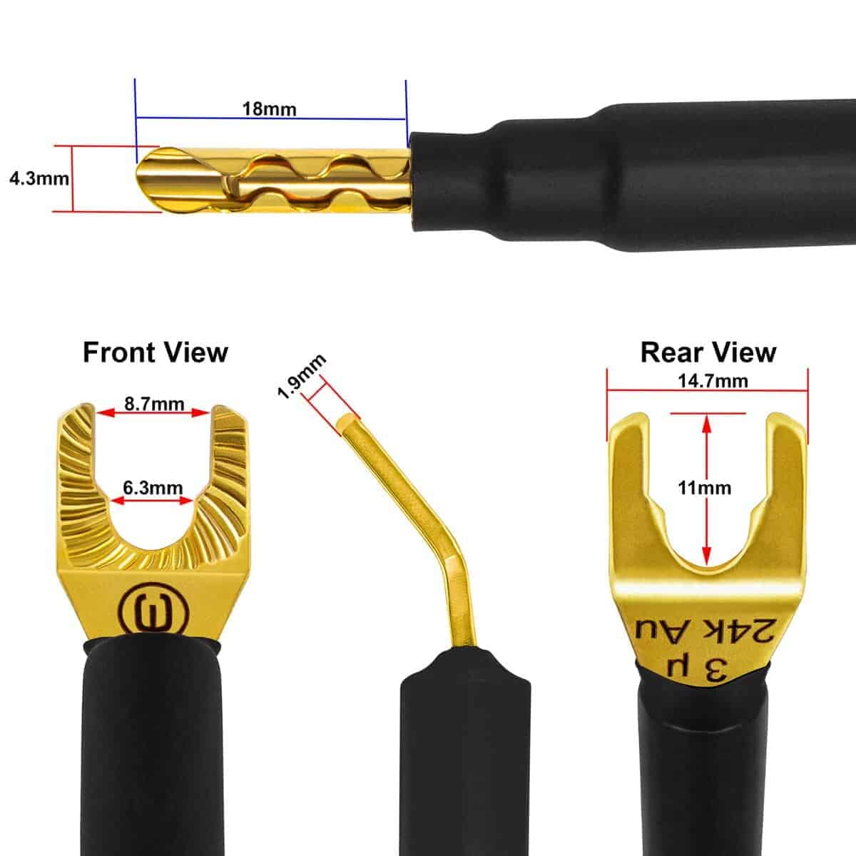 WORLDS BEST CABLES 3 Foot Ultimate - 9 AWG - Ultra-Pure OFC - Imagen 7
