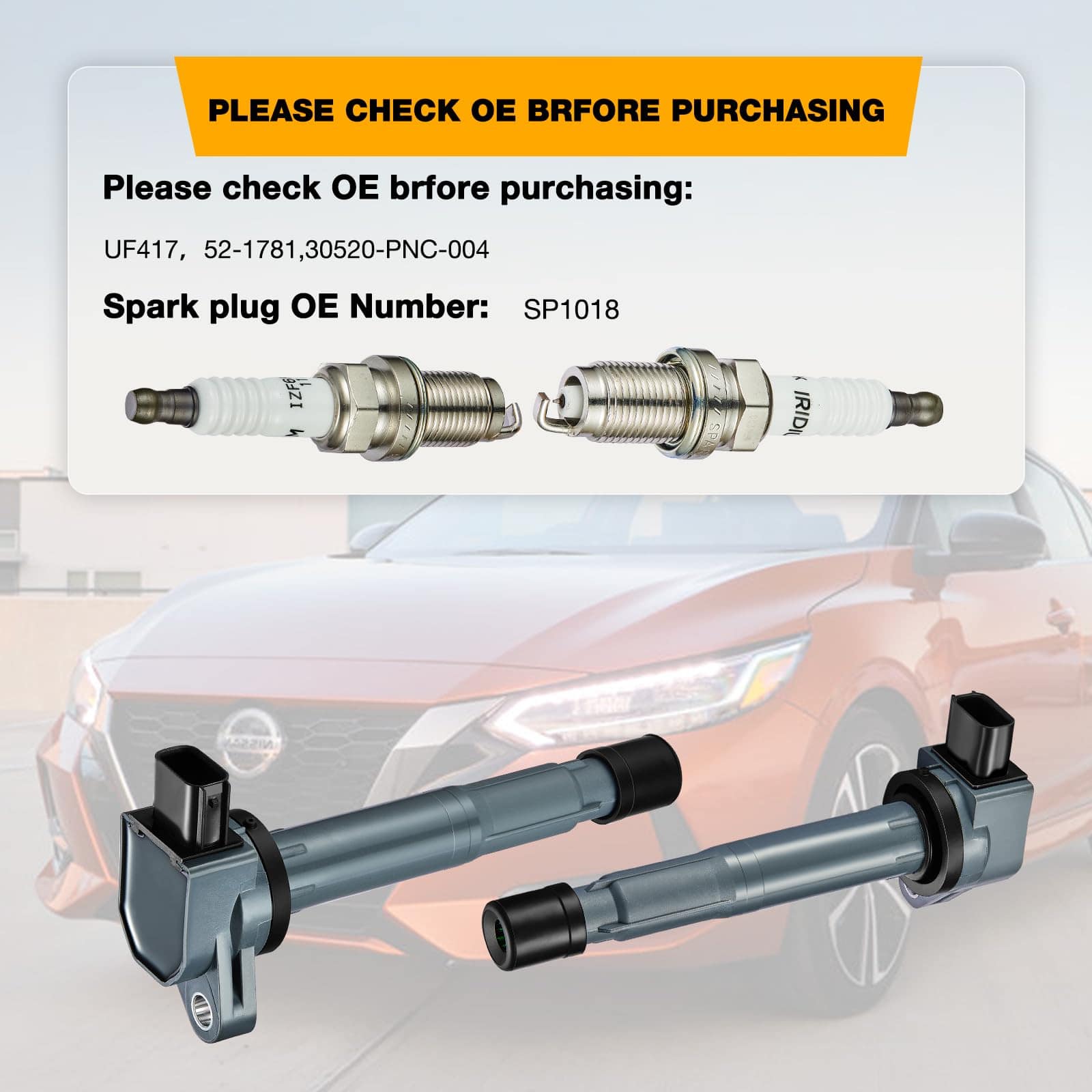 Paquete de Bobina de Encendido UF417 y Bujías de Iridio - Imagen 5