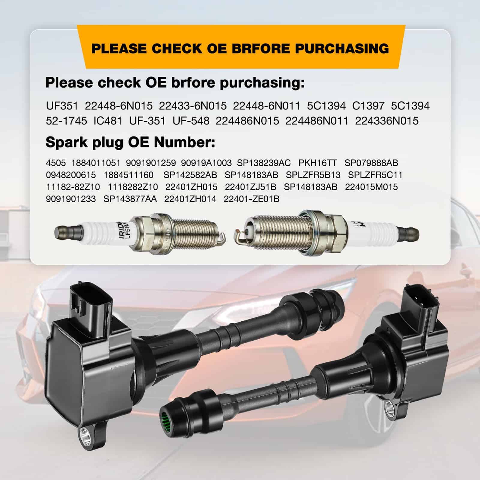 Bobina de Encendido UF351 y Bujías de Iridio 4505 - Imagen 5